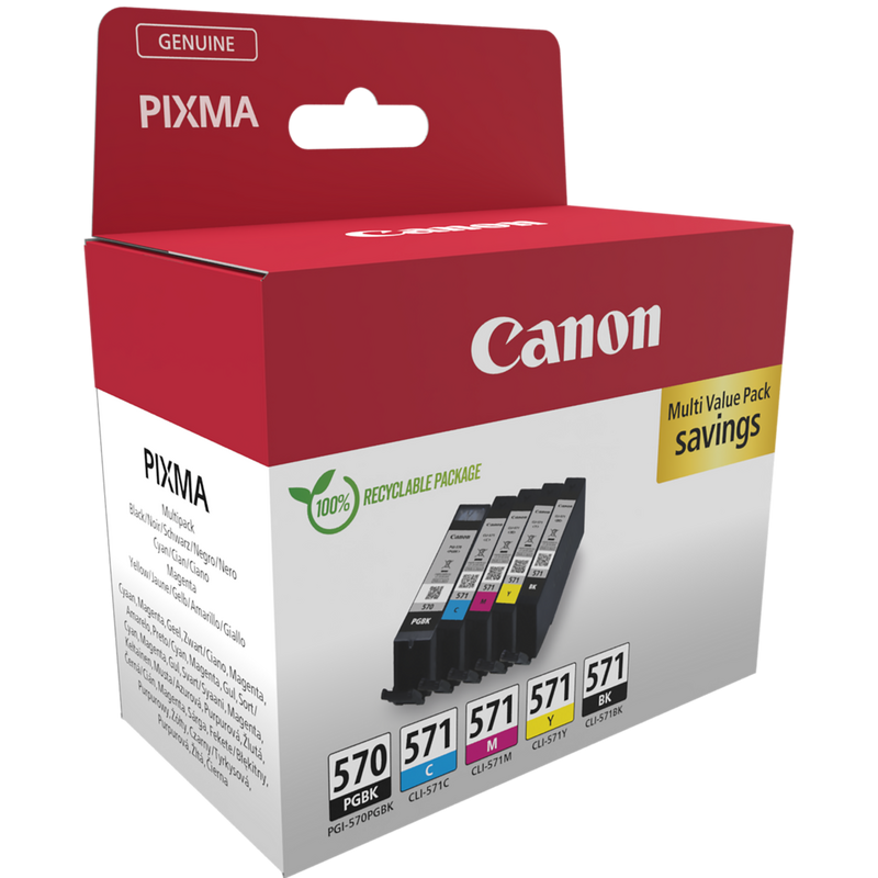 Pack 10 Cartuchos Tinta Canon PGI570XL CLI571XL Compatibles - Ntt Toner
